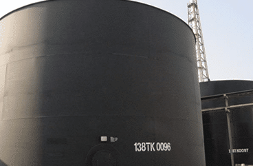 Hot storage tanks at a USA refinery